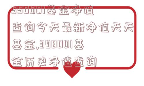 550001基金净值查询今天最新净值天天基金,398001基金历史净值查询